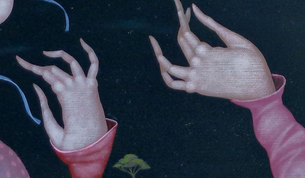 Miniature : 3412 "Jeu" Huile sur toile, 20x40 cm