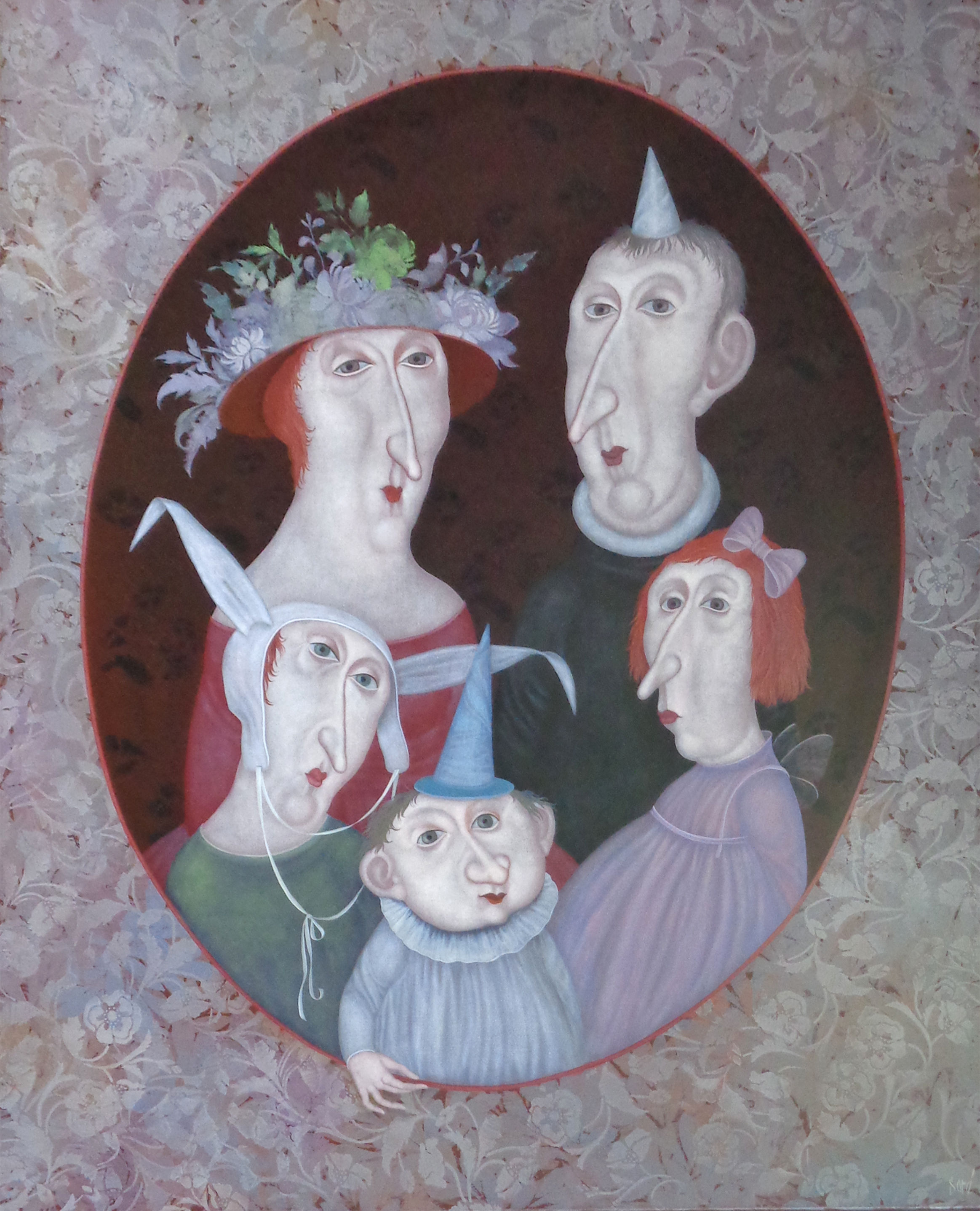 3723 "All together" Oil on canvas, 100x81 cm