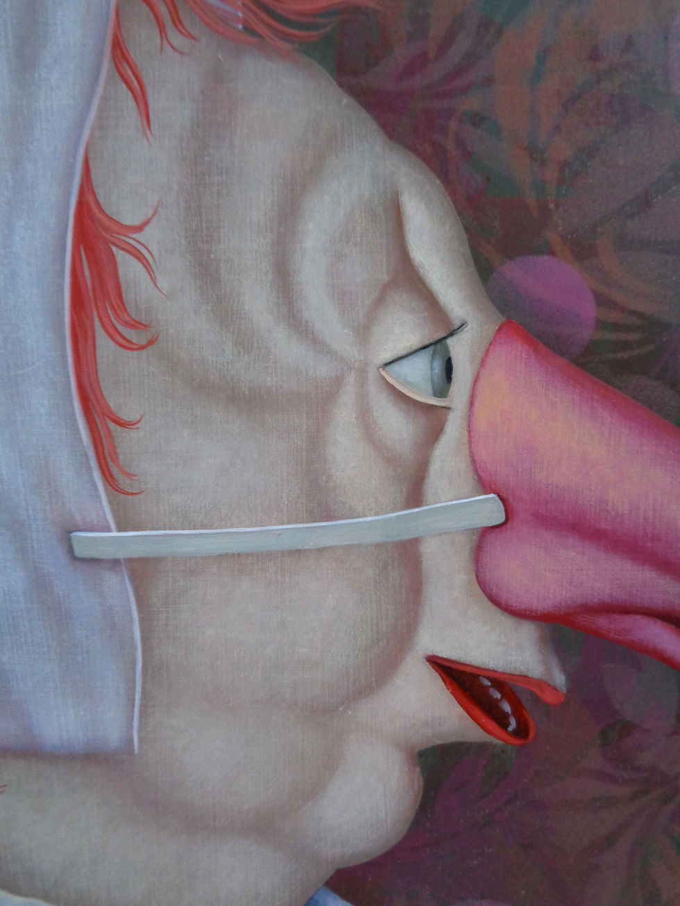 Miniature : 3957 " Mère porteuse" Huile sur toile, 46x41 cm