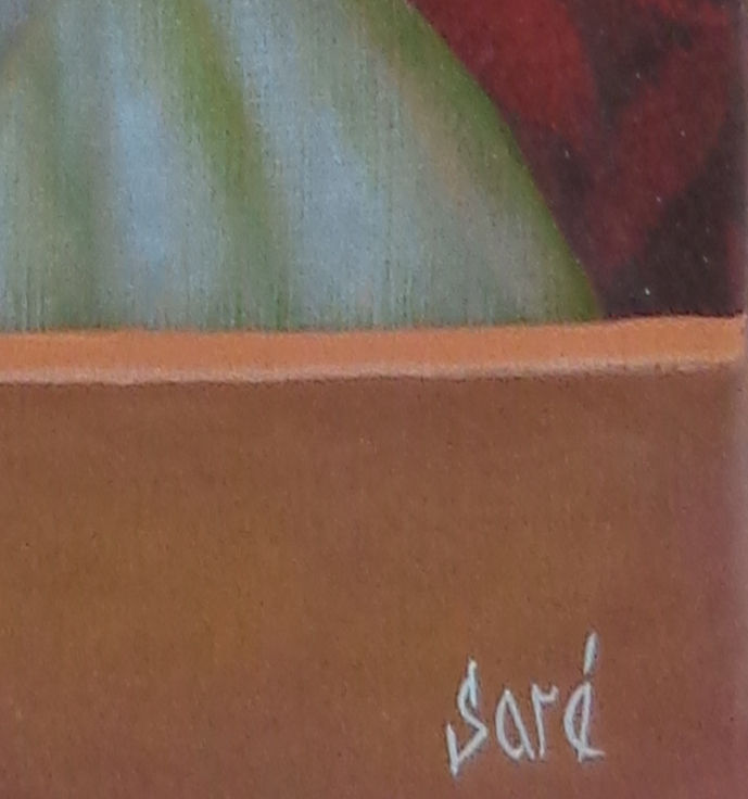 Miniature : 4078 "Balcon" Huile sur toile, 22x16 cm