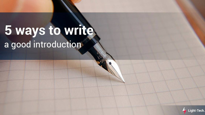 5 ways to write a good introduction