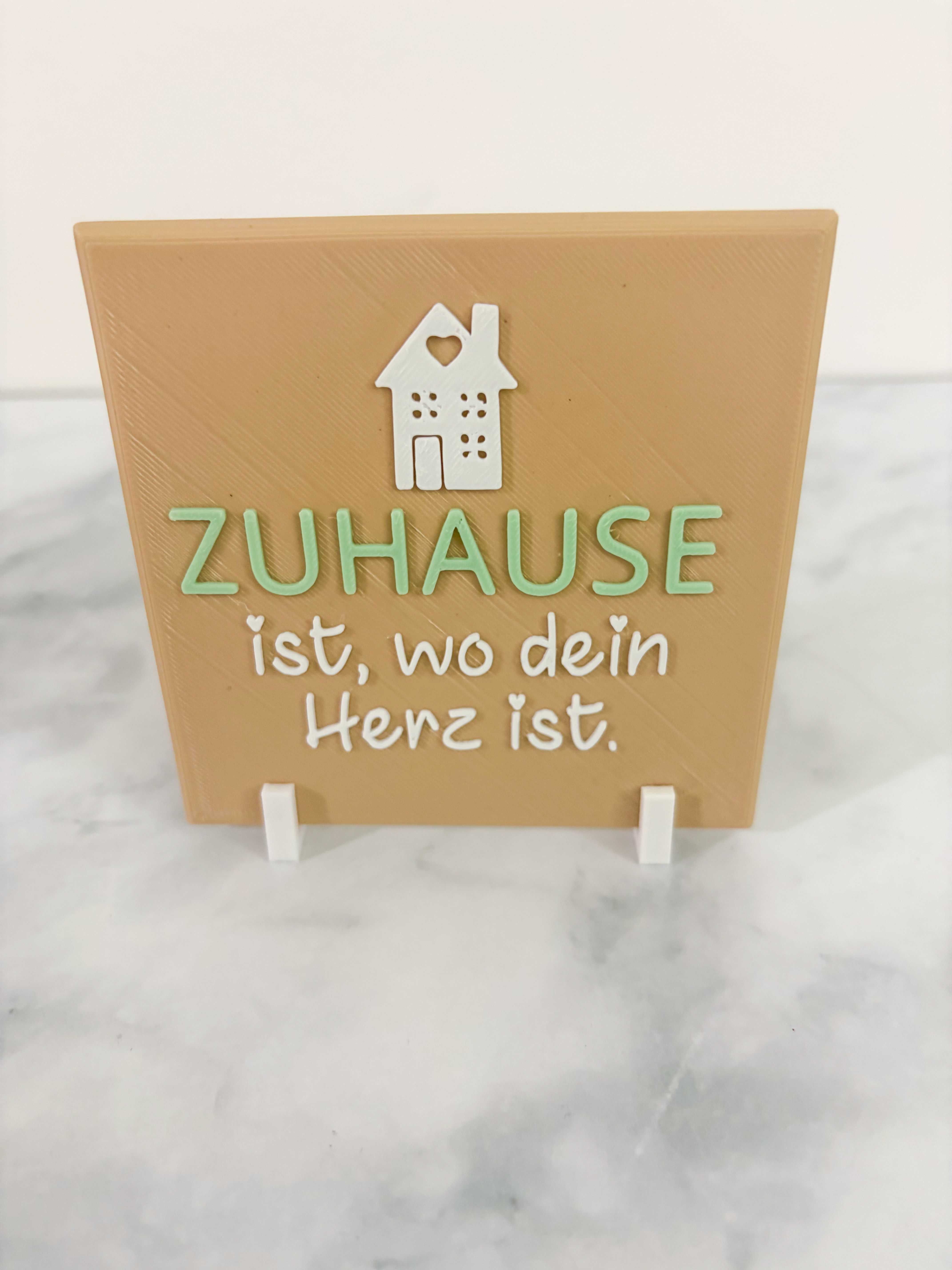 Zuhause ist, wo dein Herz ist – 3D Deko-Schild