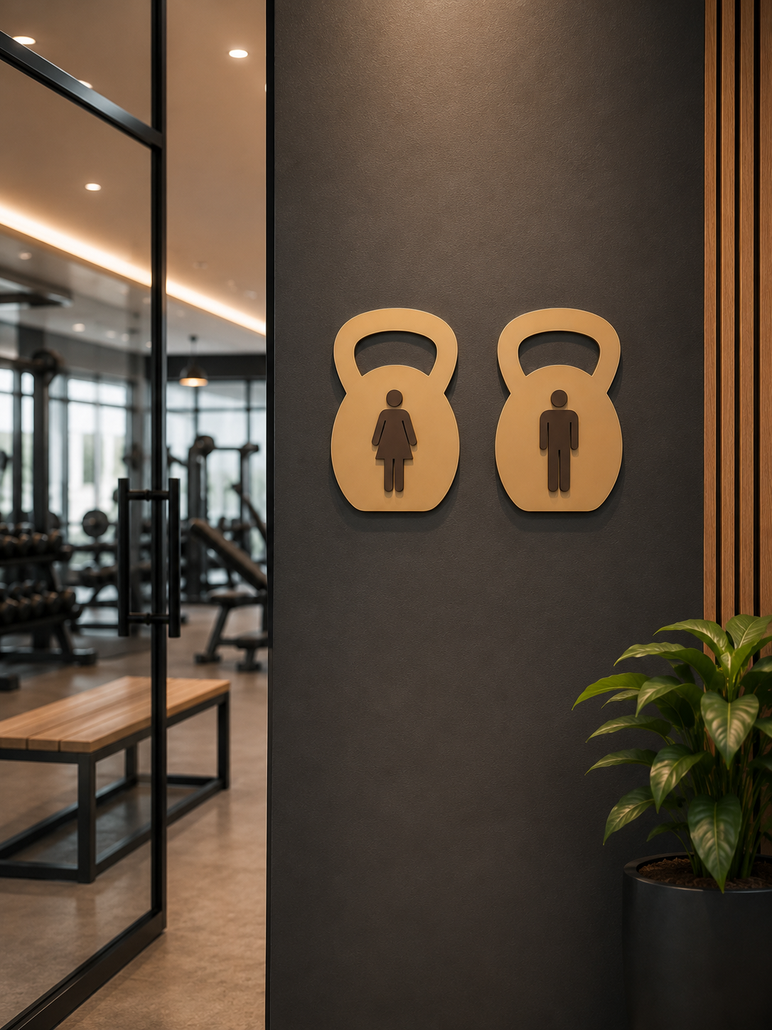 Kettlebell Türschild – 3D Druck Datei für Gym, Crossfit & Sportbereiche