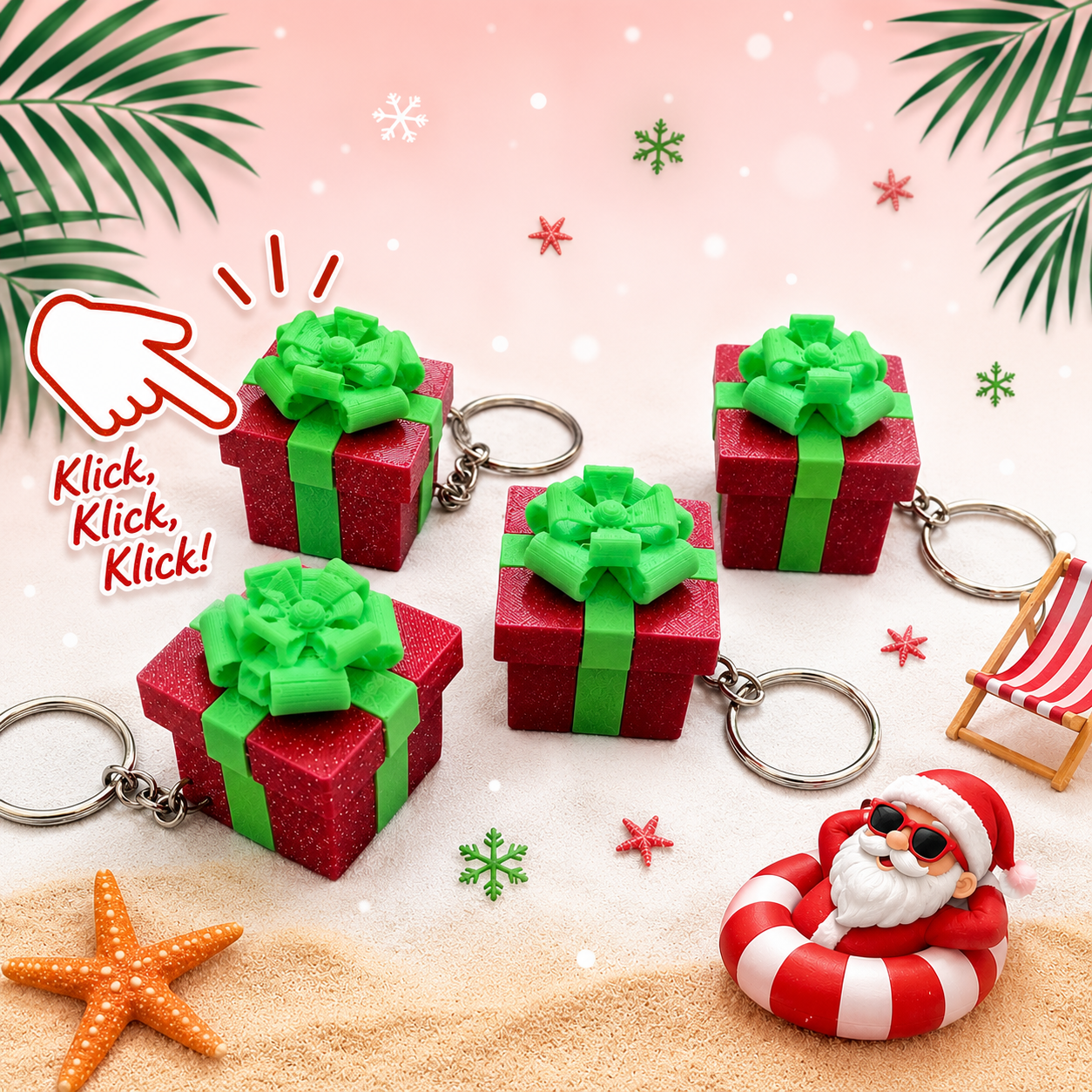 Klickendes Geschenk – Fidget- Klicker Schlüsselanhänger |