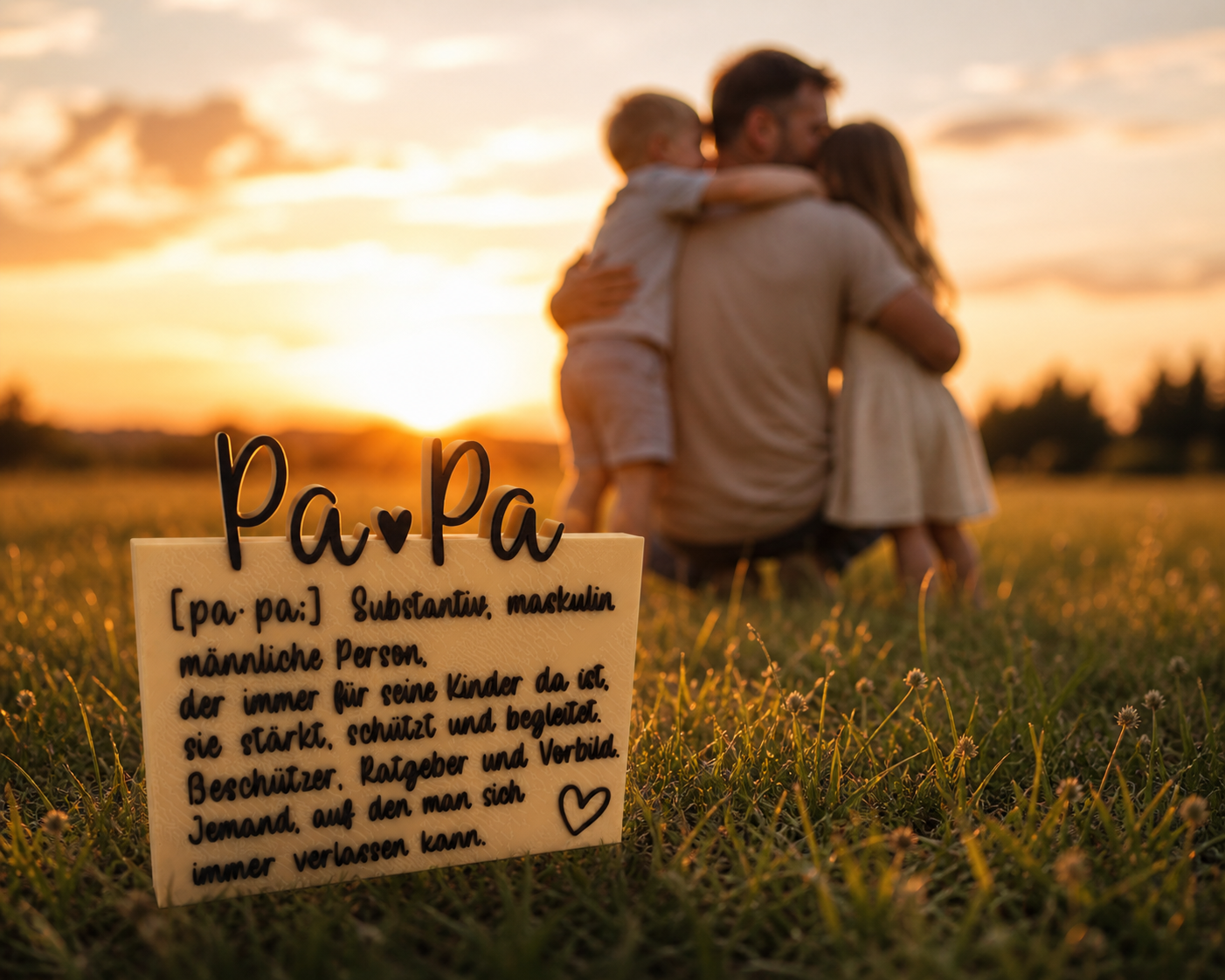 Papa – Das schönste Wort der Welt als 3D-Deko