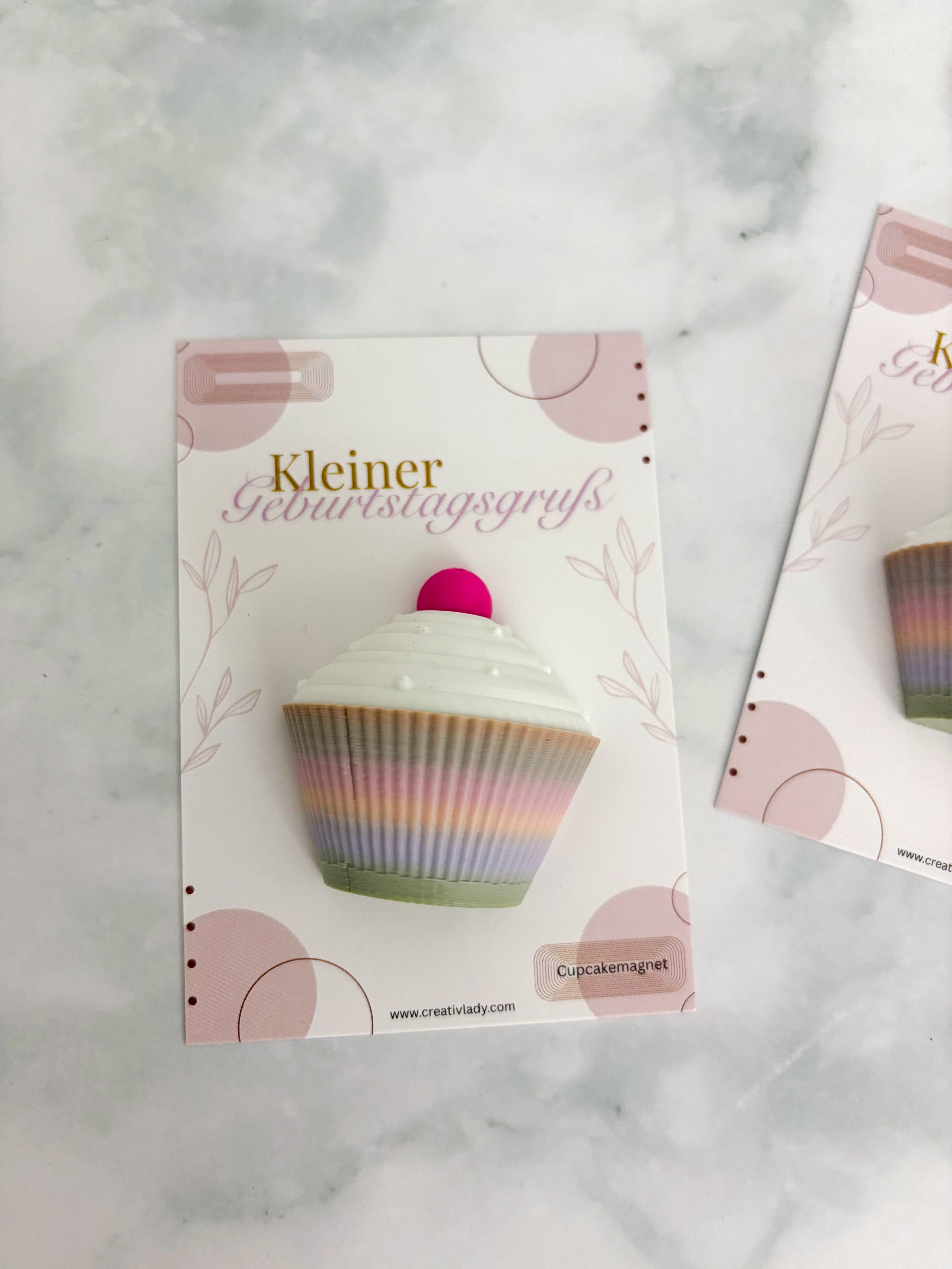 Kleiner Geburtstagsgruß – Cupcake Magnet als süßes Mitbringsel