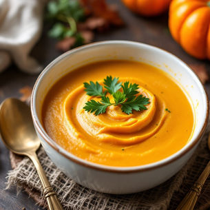 Start Your Week Right with Dairy-Free Creamy Pumpkin Soup