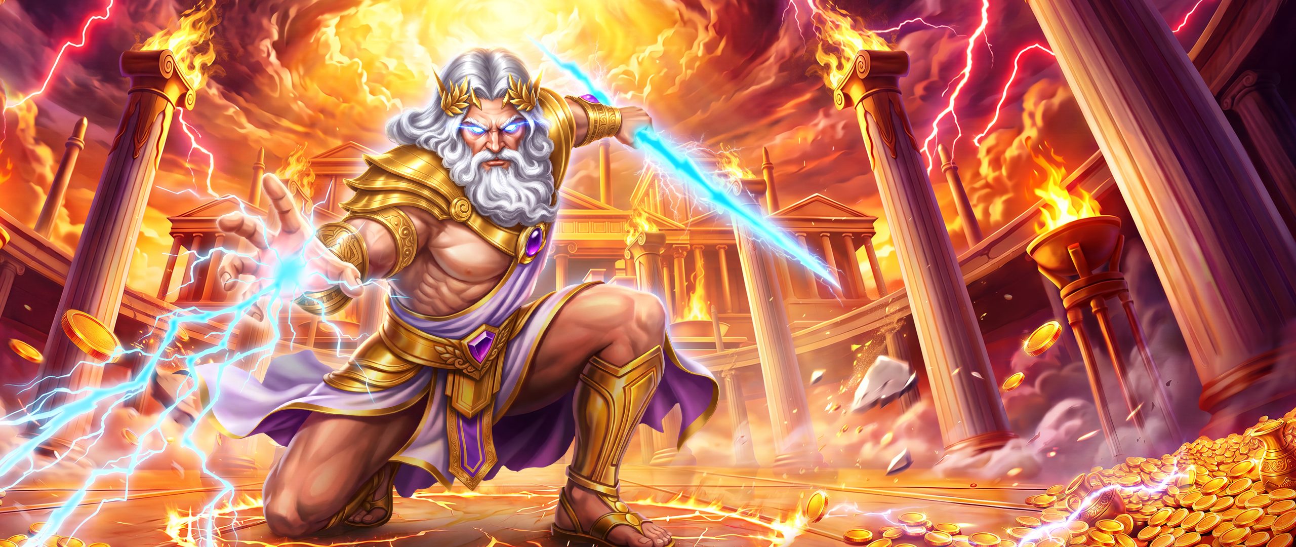 Gates of Olympus 2500의 제우스와 신전을 담은 Pragmatic Play 공식 아트워크