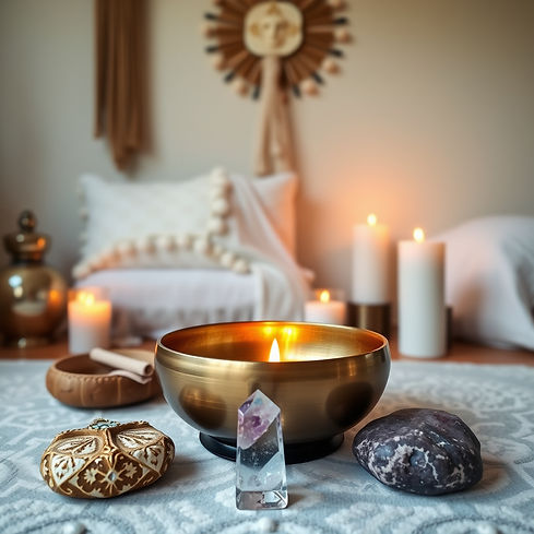 create a 1 person to 1 person spiritual class in a cosy room