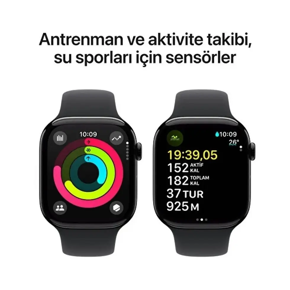 Küçük resim: Apple Watch 10 GPS 42mm Siyah SB-S/M Akıllı Saat