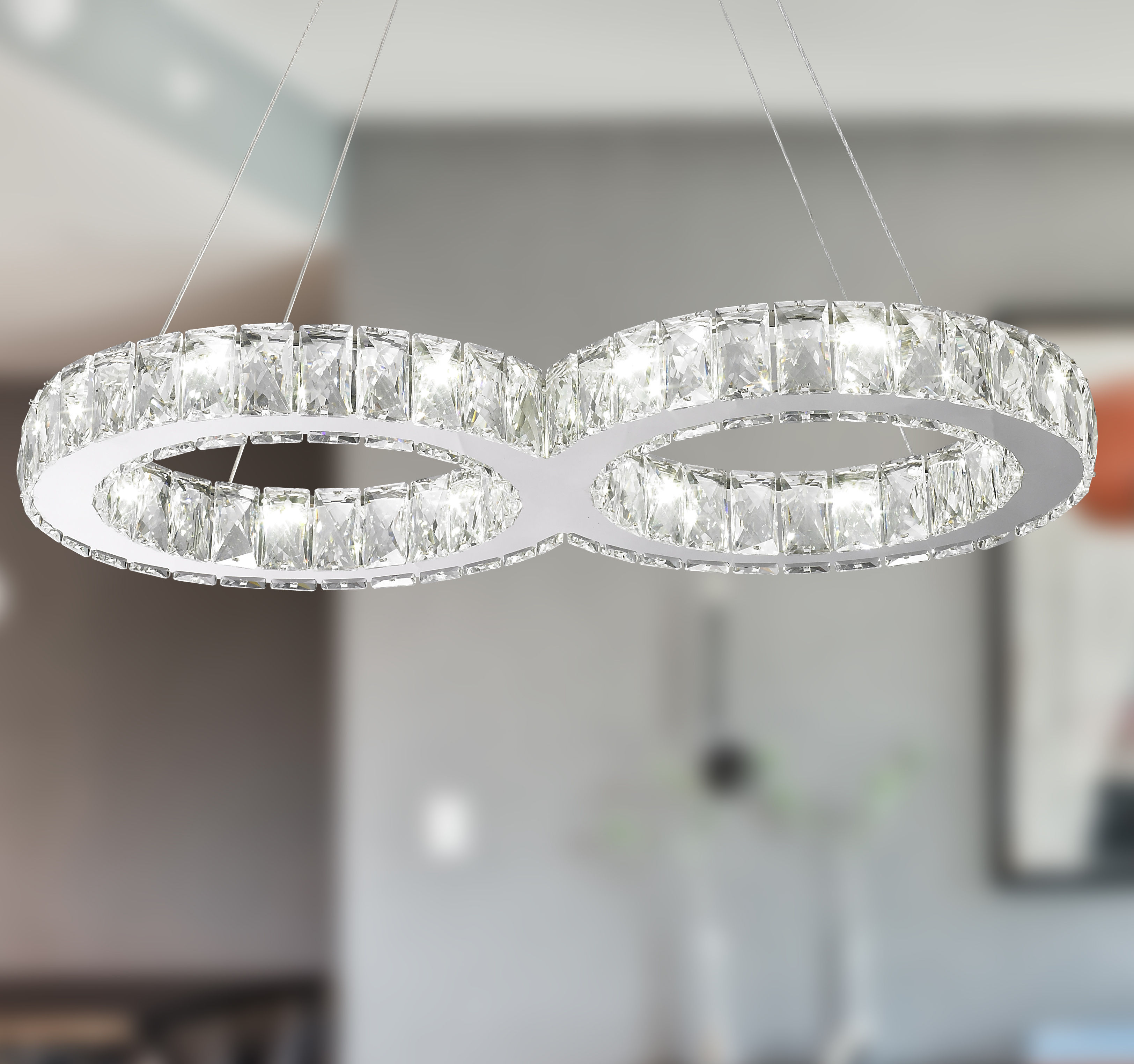Galaxy LED Chandelier in Chrome Finish
