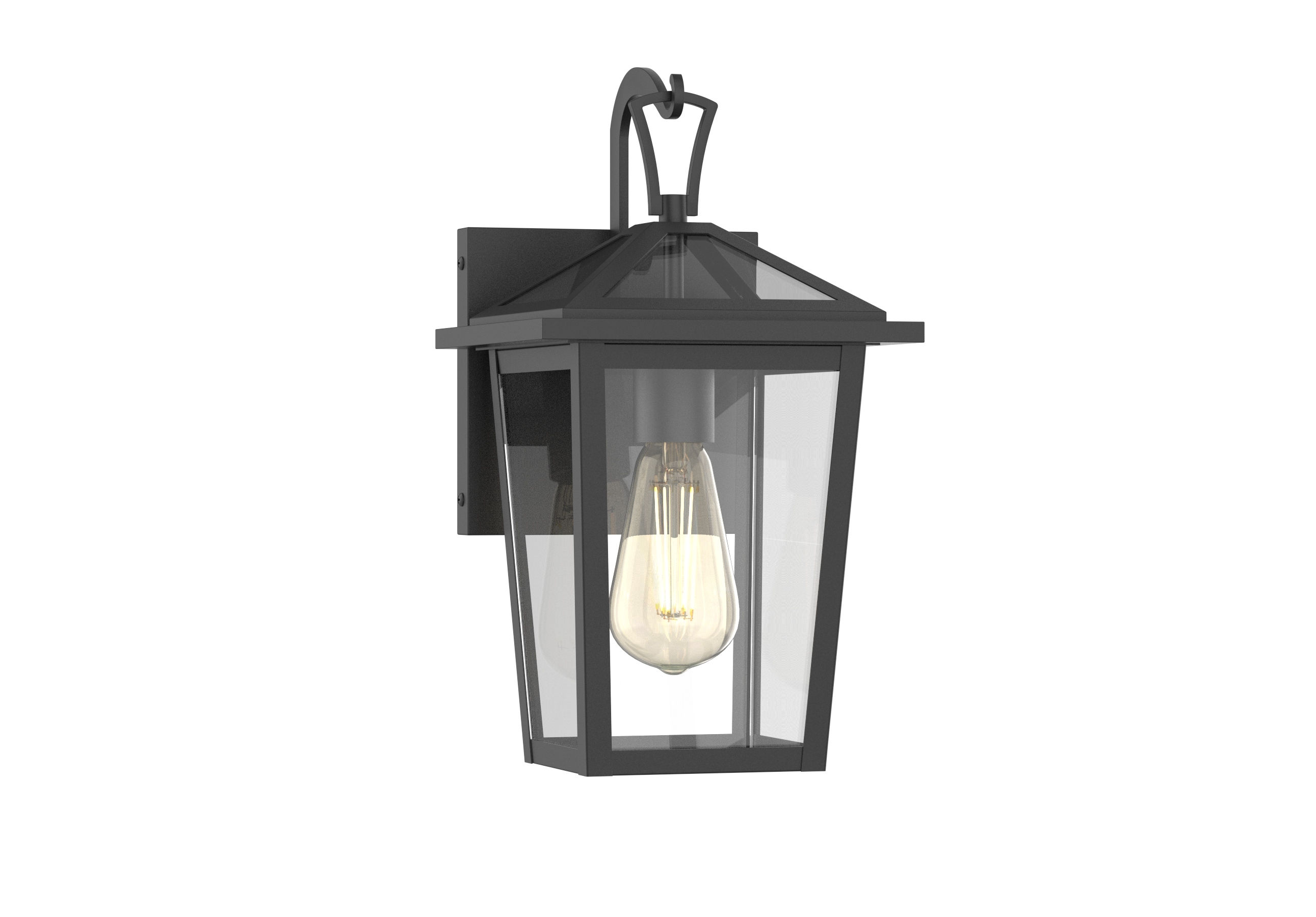 Woodbridge 13" in 1-Light Black Finish Outdoor Wall Scone Lamp