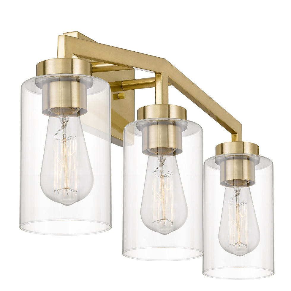 Thumbnail: METROPOLIS BH3-LIGHT PLATED SATIN BRASS VANITY LIGHT 5.63“ X24”X 10.5“