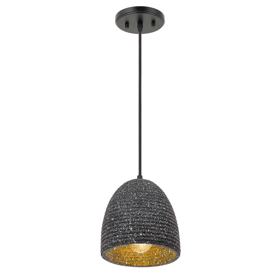 Thumbnail: Remington 1-Light Pendant with a Glimmering Grey Concrete Shade