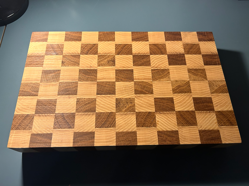 Large Chequerboard End Grain Chopping Board