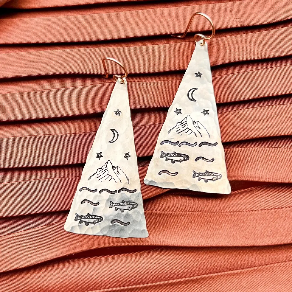 Thumbnail: Handmade High Mountain Anglin' Earrings