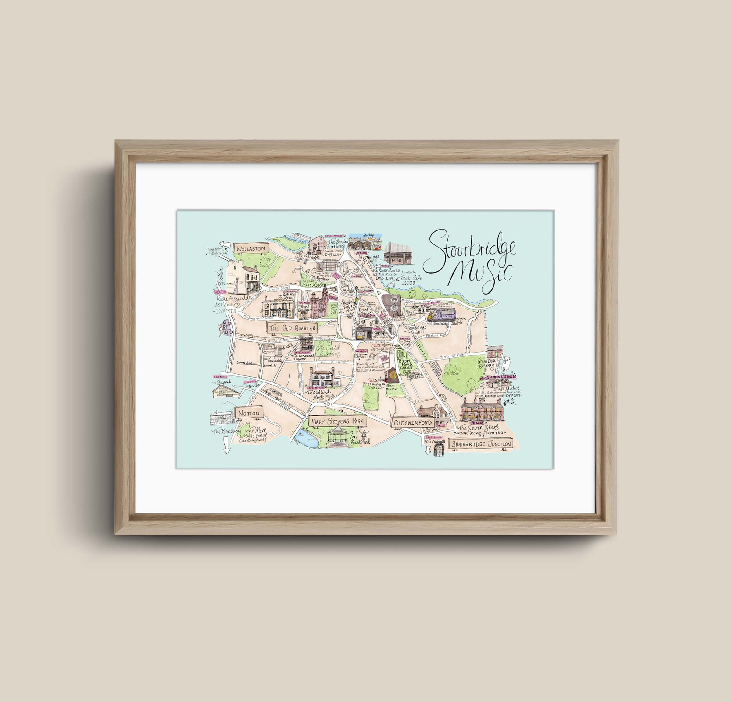 LIMITED EDITION - Stourbridge Music Map