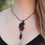 Miniaturbild: Onyx Mond Kette mit Kristall