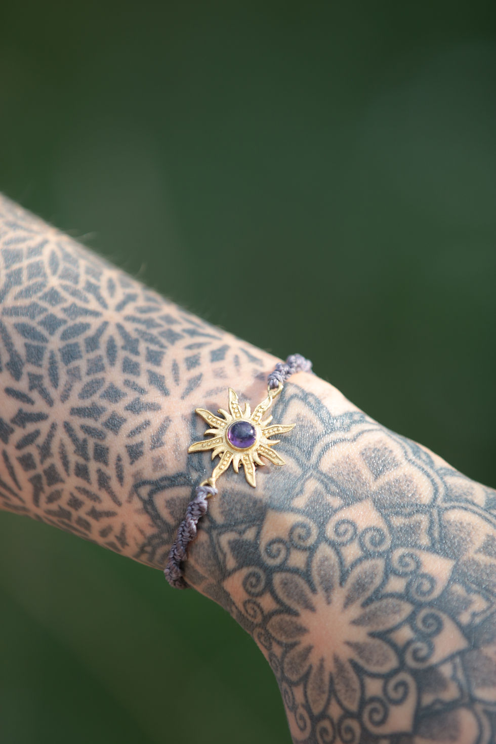 Miniaturbild: Amethyst Armband Sonne flieder/gold