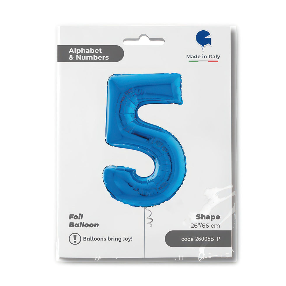 Thumbnail: Folienballon Zahl blue 100cm Helium 40"