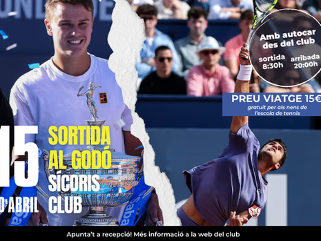 Sortida del Sícoris Club cap a l’Open Banc Sabadell – Trofeo Conde de Godó