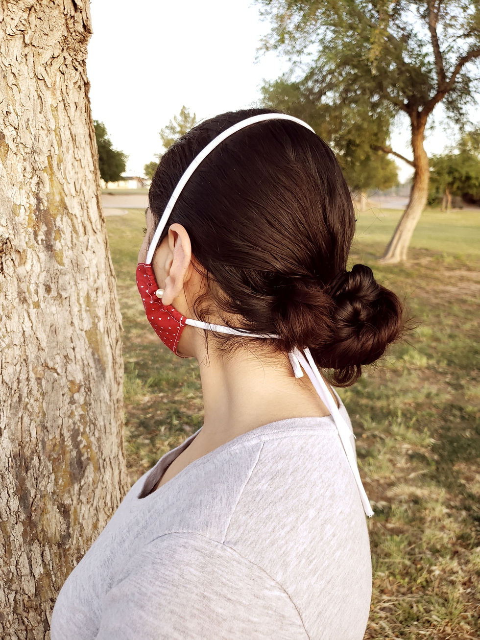 Thumbnail: #2 Fitted face mask with filter pocket and nose wire