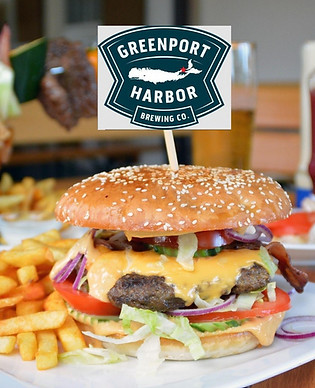 burger beer wih Greenport Brewery
