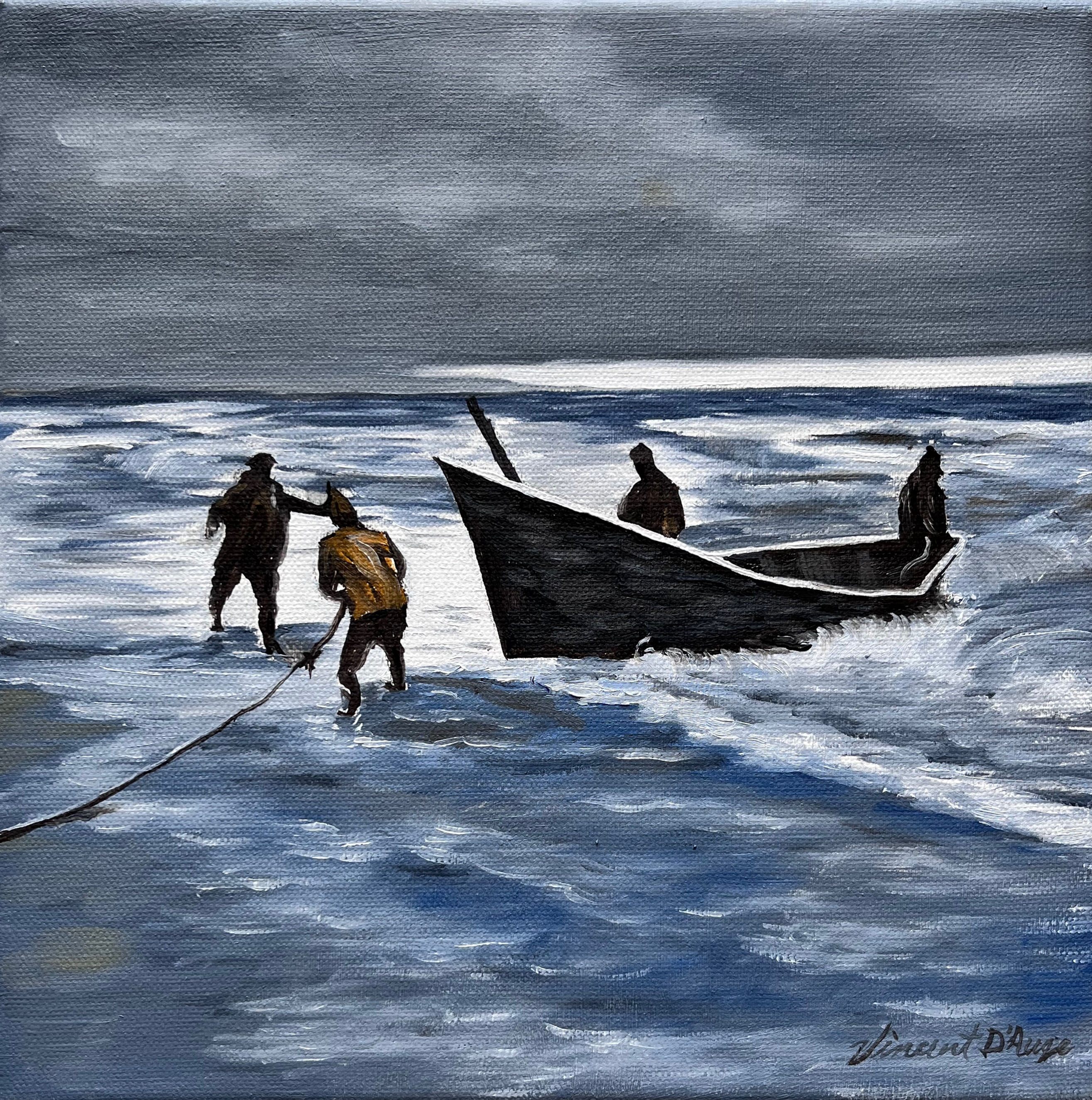 Seine Hauling at E. Hampton, NY by Vincent D’Auge