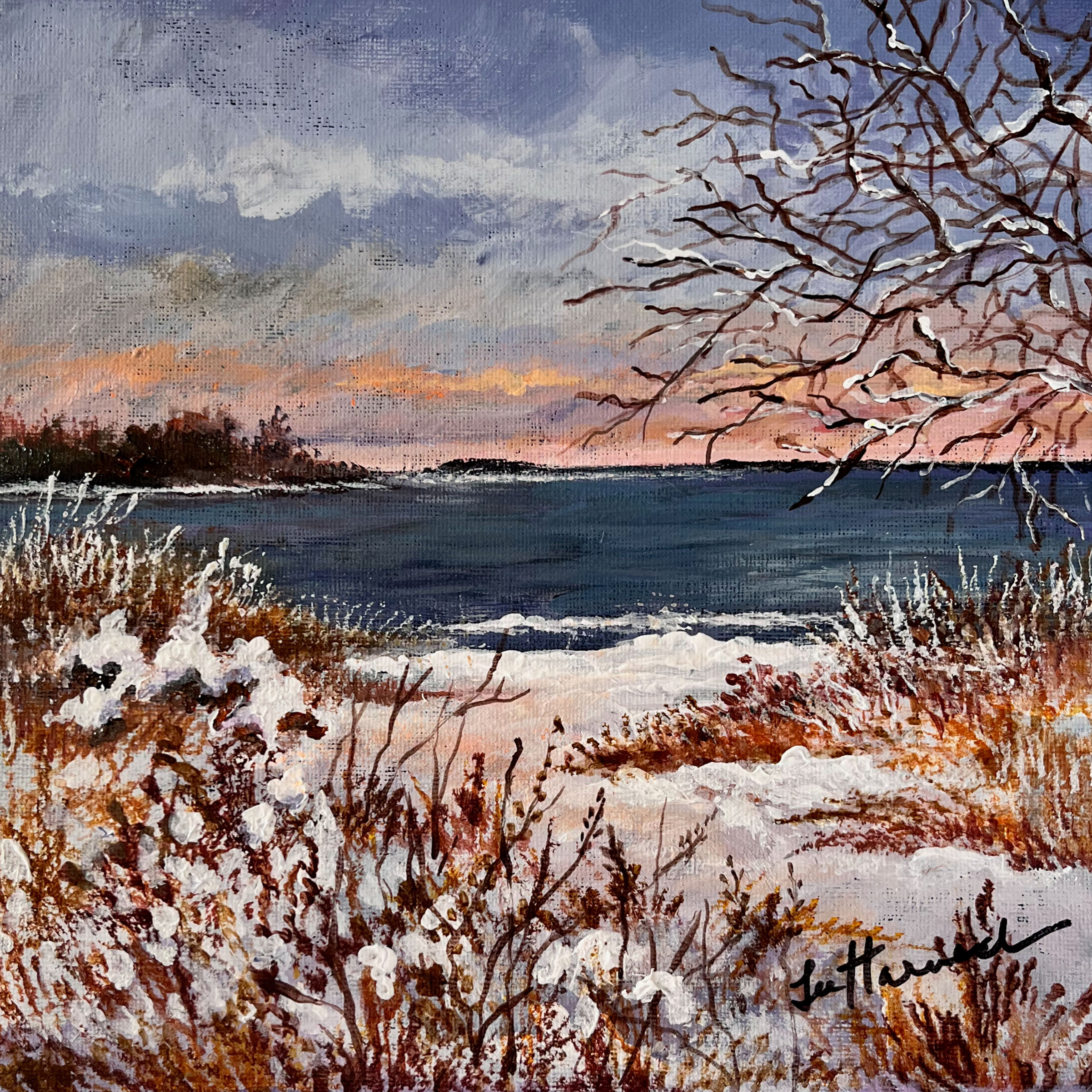 Winter’s Chill on the Bay	by	Lee 	Harned