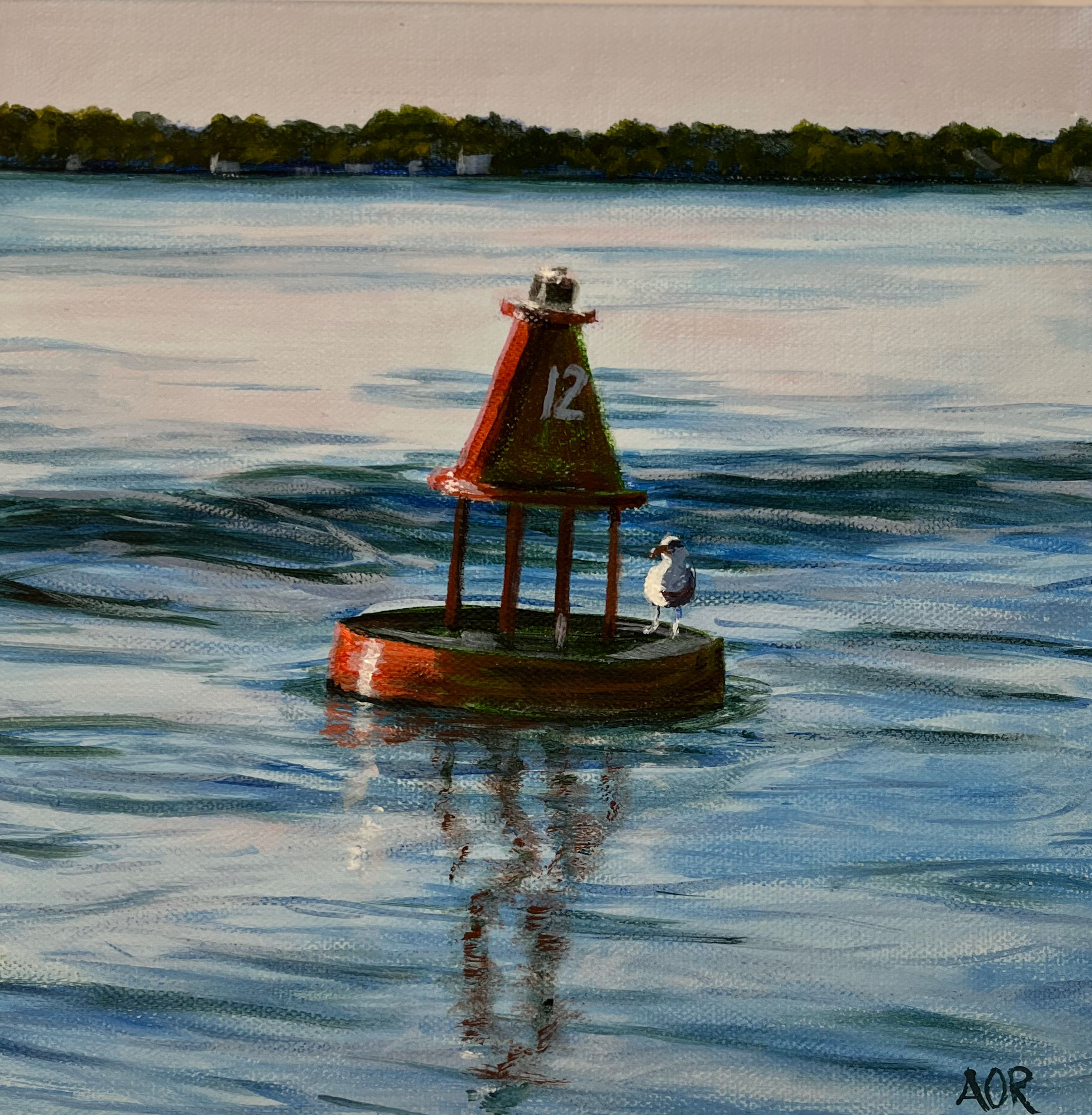 Buoy at Paradise Point, Southold	by	Ann O.	Romeo