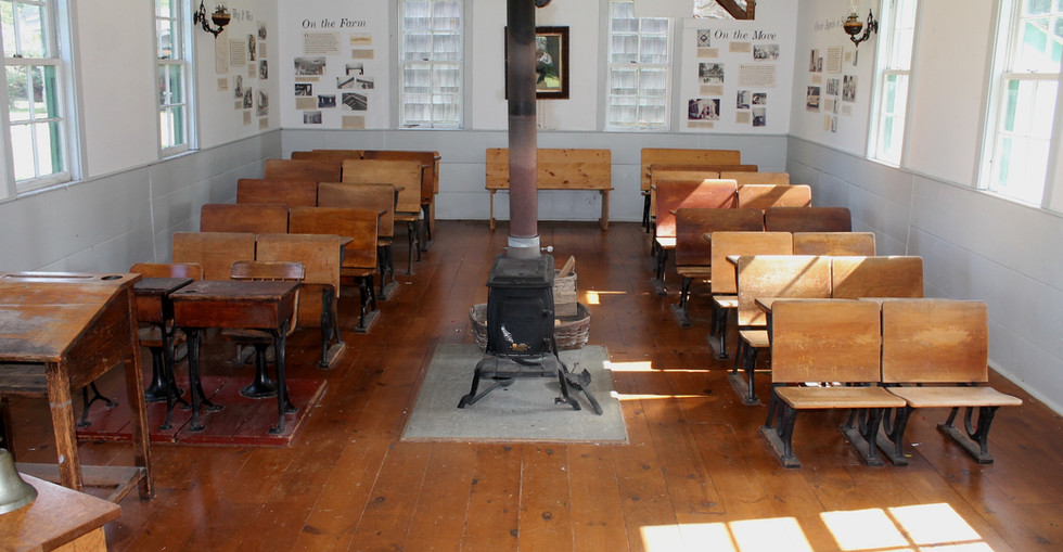 Escuela Bay View en el complejo Maple Lane del Museo Histórico de Southold.