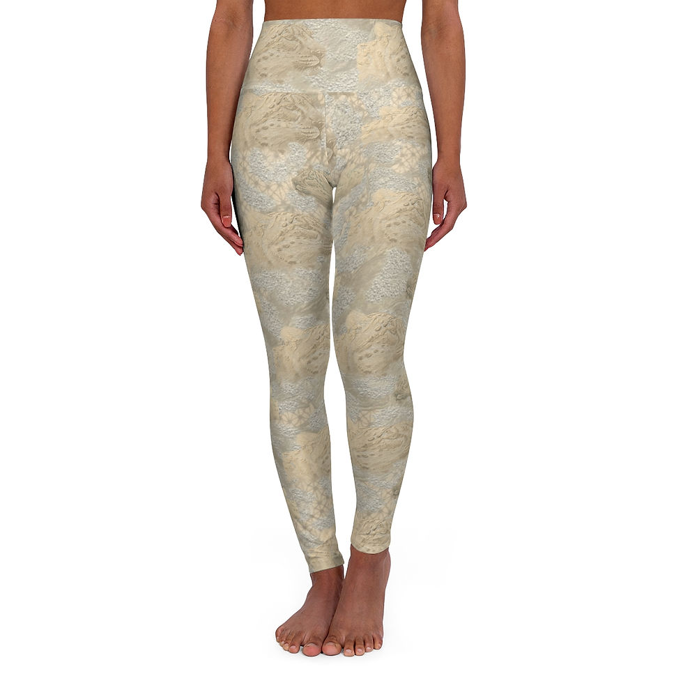 Thumbnail: Leopard Fur High Waisted Yoga Leggings (AOP)