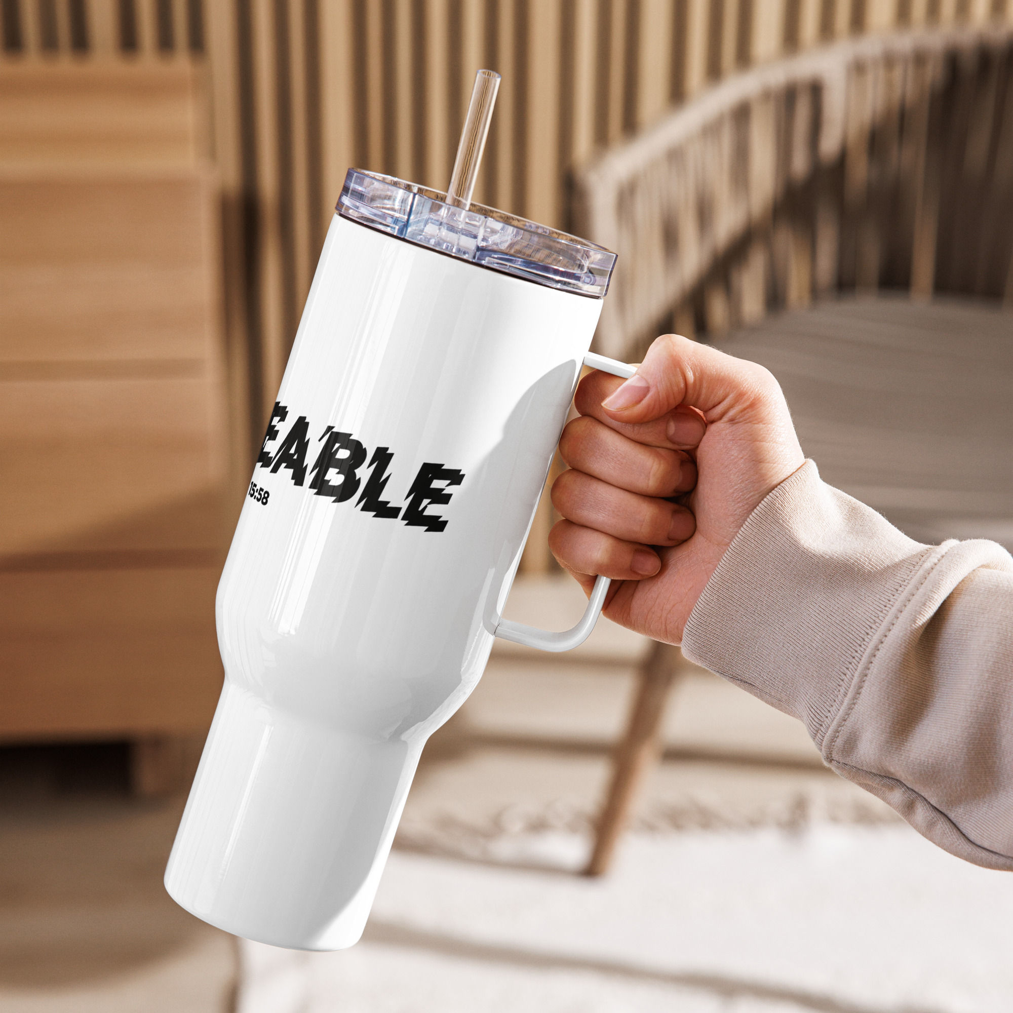 UNShakeable Travel Mug with a handle