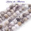 Miniature : BOIS Pétrifié Mât Givré en lot de perles rondes lisses en 6mm 8mm