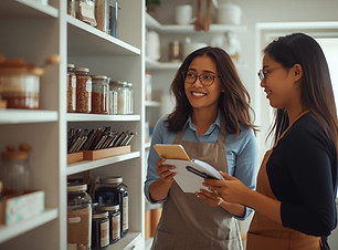 Kitchen organization with a consultatant and client.jpg