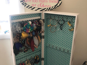 Upcycled Earring Armoire!