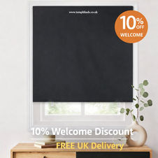 Black roller blind, cut to size, blackout roller blind, Free UK delivery by www.tempblinds.co.uk