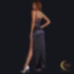 Black Satin Prom Dress