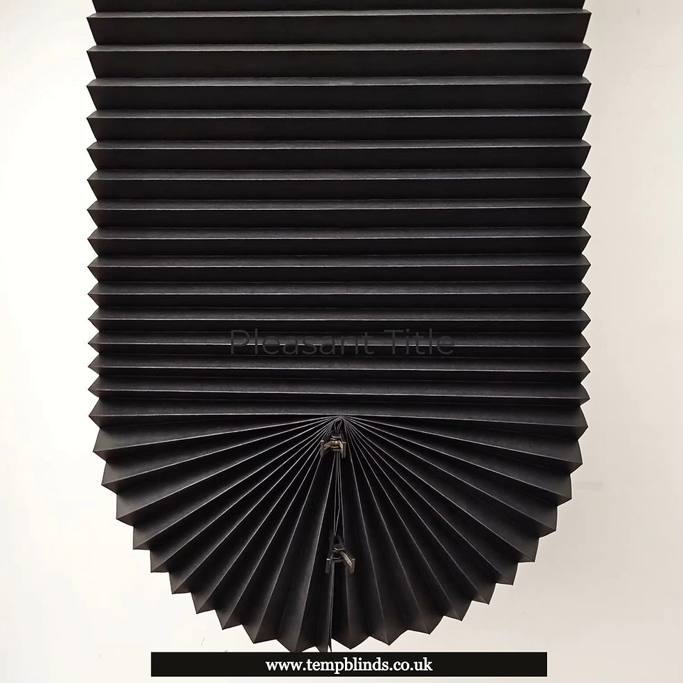 Eye-level view of hands installing peel-and-stick blinds on a window