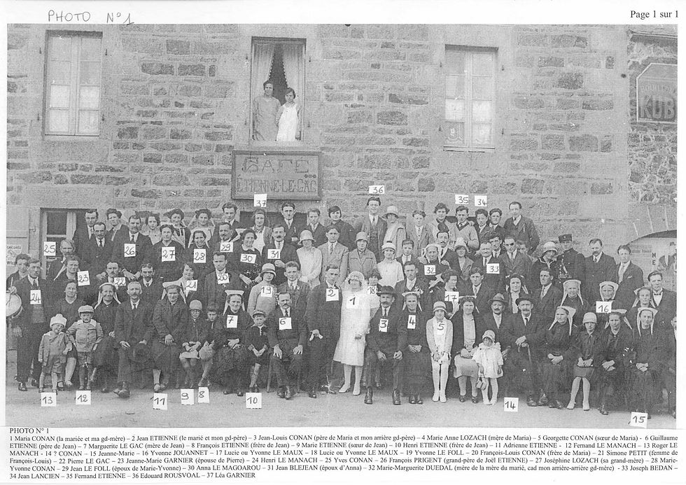 mariage à Plougonver en 1930