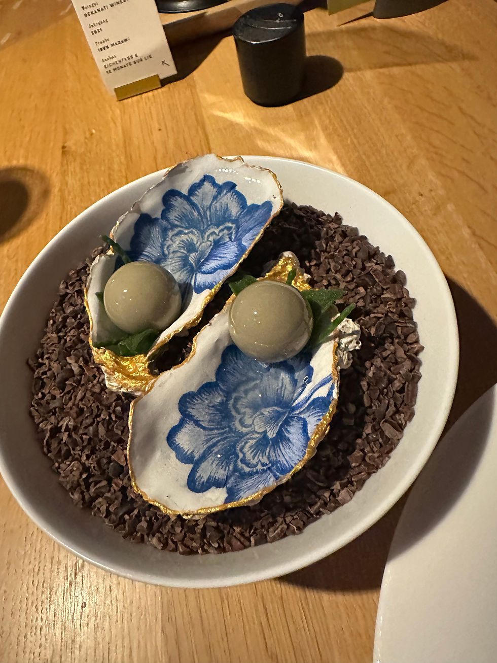 Oyster Truffles with White Chocolate