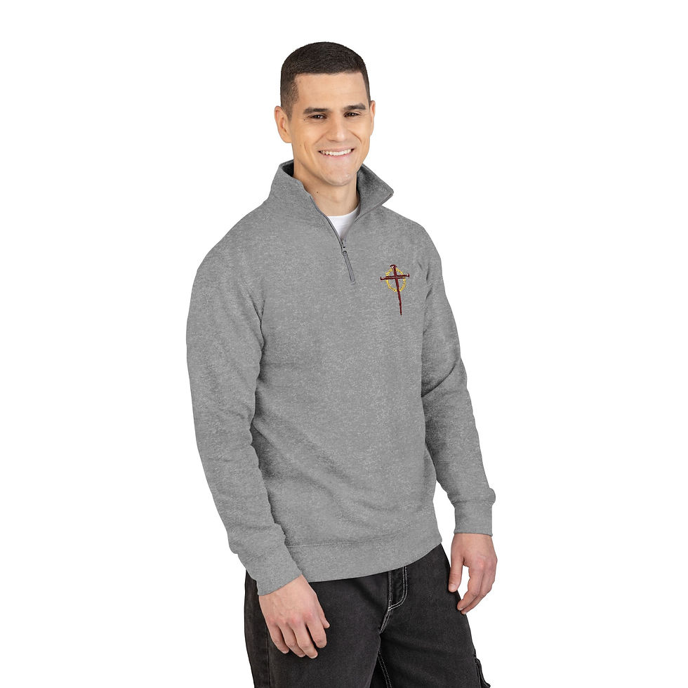 Thumbnail: "Nails and Crown" Embroidered Fleece Pullover 