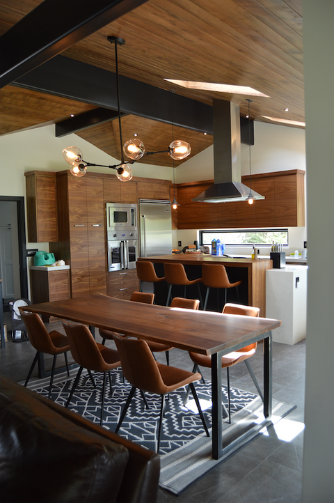 Solid Walnut Flatiron LiveEdge Single-Slab Table on Custom U-Shape Legs