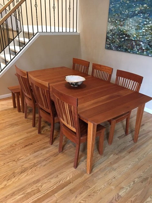 Solid Cherry Shaker Prairie Dining Table Extension Custom