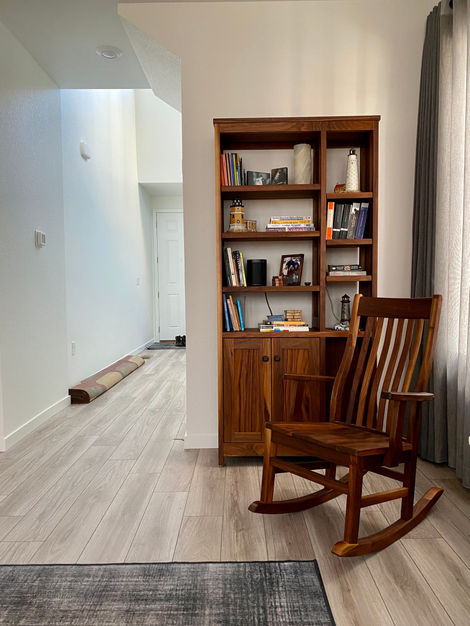 Solid Walnut Shaker Office Cabinet Hutch Drawers Bookcase Bookshelf Backless Set Prairie Asymmetrical