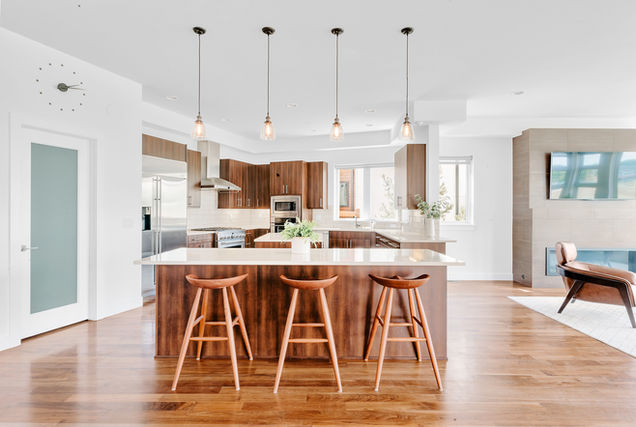 Solid Walnut Flatiron Stools