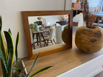 Solid Walnut Hanging Horizontal Bedroom Hardwood Natural Minimalist Mirror Assorted Sizes Set