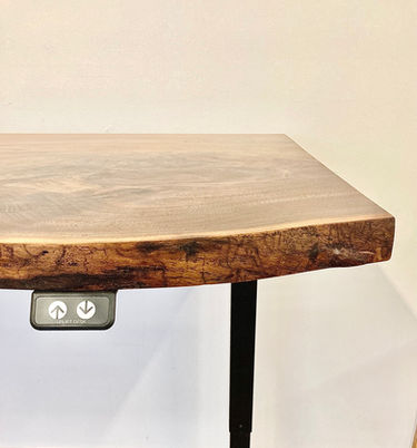 Solid Walnut Adjustable Desk + Custom LiveEdge Top