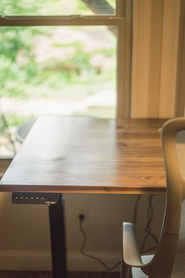 Solid Walnut Adjustable Desk