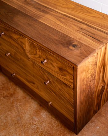 Solid Walnut Flatiron 6-Drawer Dresser